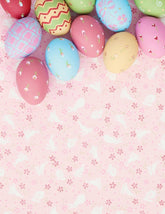 Colorful Easter Eggs On Pink Paper Backdrop For Photography Shopbackdrop